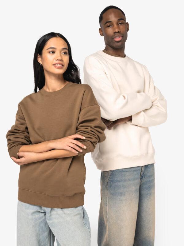 Ecological oversized unisex crew neck sweater