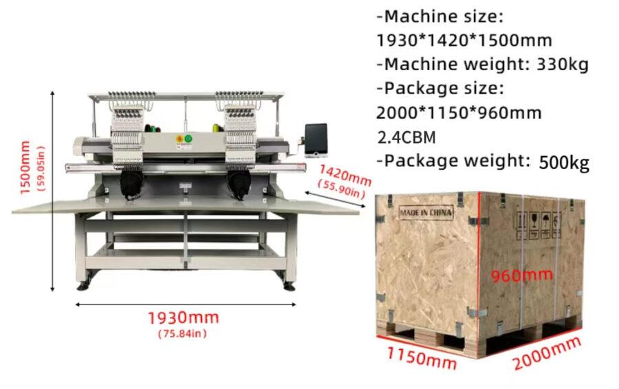 2-kops borduurmachine